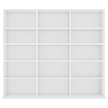 vidaXL Έπιπλο για CD Λευκό 100x23x89,5cm από Επεξ. Ξύλο 1 τεμ.