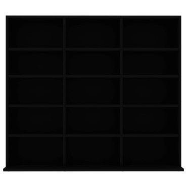 vidaXL Έπιπλο για CD Μαύρο 102x23x89,5cm από Επεξ. Ξύλο 1 τεμ.