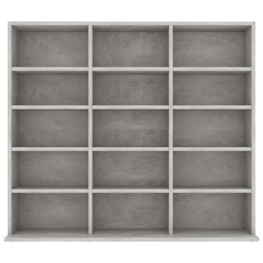vidaXL Έπιπλο για CD Γκρι του Σκυροδέματος 100x23x89,5cm Επεξ. Ξύλο 1 τεμ.