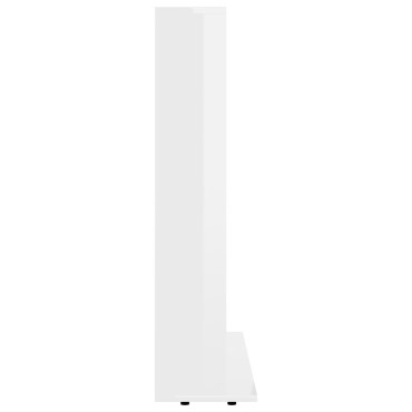 vidaXL Έπιπλο για CD Γυαλιστερό Λευκό 100x23x89,5cm Επεξ. Ξύλο 1 τεμ.