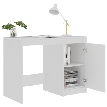 vidaXL Γραφείο Λευκό 100x50x76cm από Επεξ. Ξύλο 1 τεμ.
