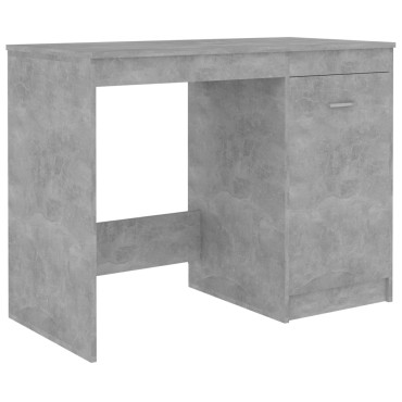 vidaXL Γραφείο Γκρι Σκυροδέματος 100x50x76cm από Επεξ. Ξύλο 1 τεμ.