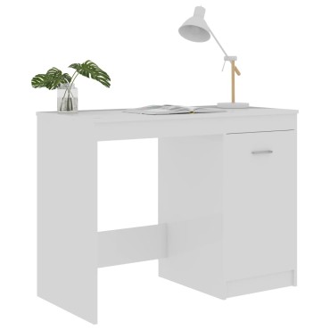vidaXL Γραφείο Γυαλιστερό Λευκό 100x50x76cm από Επεξ. Ξύλο 1 τεμ.