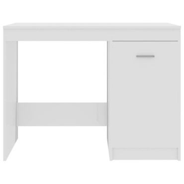 vidaXL Γραφείο Γυαλιστερό Λευκό 100x50x76cm από Επεξ. Ξύλο 1 τεμ.