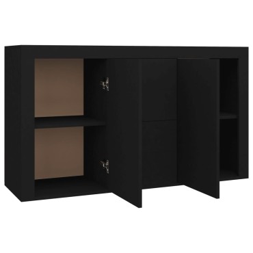 vidaXL Μπουφές Μαύρος 120x36x69cm από Επεξ. Ξύλο 1 τεμ.