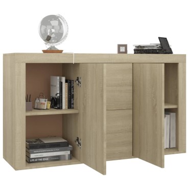 vidaXL Μπουφές Sonoma Δρυς 120x36x69cm από Επεξ. Ξύλο 1 τεμ.