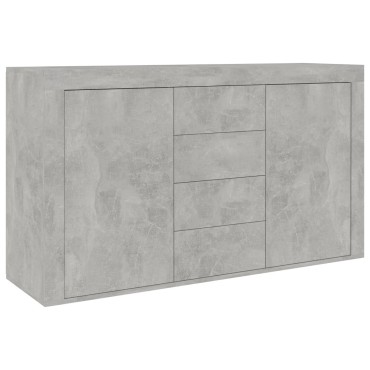 vidaXL Μπουφές Γκρι του Σκυροδέματος 120x36x69cm από Επεξ. Ξύλο 1 τεμ.