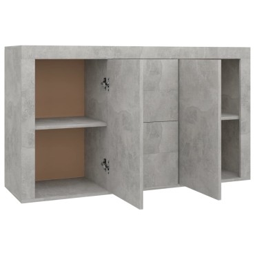 vidaXL Μπουφές Γκρι του Σκυροδέματος 120x36x69cm από Επεξ. Ξύλο 1 τεμ.