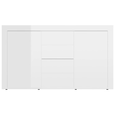 vidaXL Μπουφές Γυαλιστερό Λευκό 120x36x69cm από Επεξ. Ξύλο 1 τεμ.