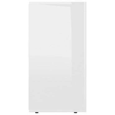 vidaXL Μπουφές Γυαλιστερό Λευκό 120x36x69cm από Επεξ. Ξύλο 1 τεμ.