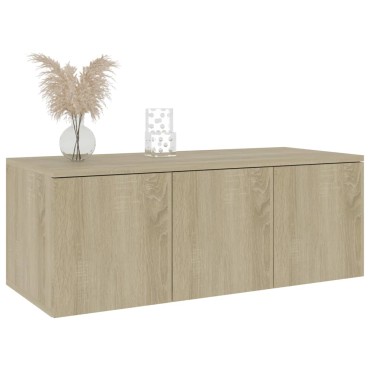 vidaXL Έπιπλο Τηλεόρασης Sonoma Δρυς 80x34x30cm από Επεξ. Ξύλο