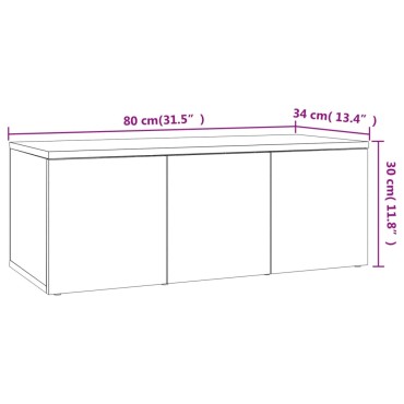 vidaXL Έπιπλο Τηλεόρασης Sonoma Δρυς 80x34x30cm από Επεξ. Ξύλο