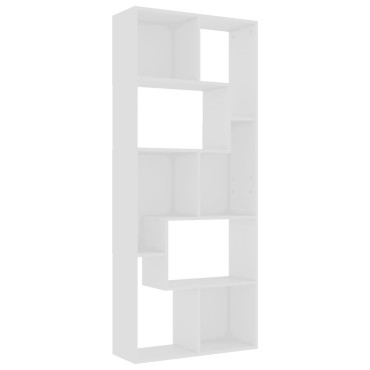 vidaXL Βιβλιοθήκη Λευκή 67x24x161cm από Επεξ. Ξύλο 1 τεμ.