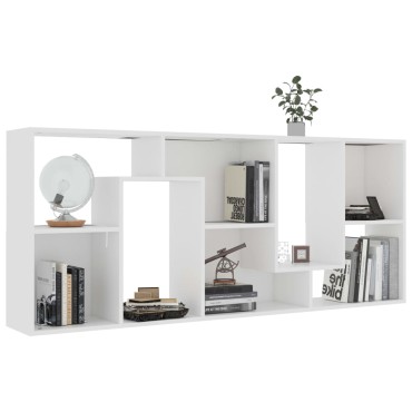vidaXL Βιβλιοθήκη Λευκή 67x24x161cm από Επεξ. Ξύλο 1 τεμ.