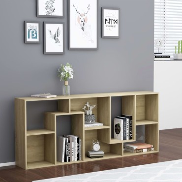 vidaXL Βιβλιοθήκη Χρώμα Sonoma Δρυς 67x24x161cm από Επεξ. Ξύλο 1 τεμ.