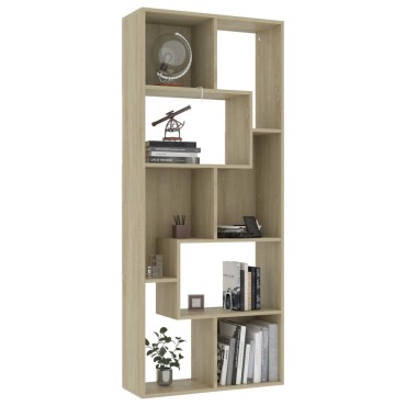 vidaXL Βιβλιοθήκη Χρώμα Sonoma Δρυς 67x24x161cm από Επεξ. Ξύλο 1 τεμ.