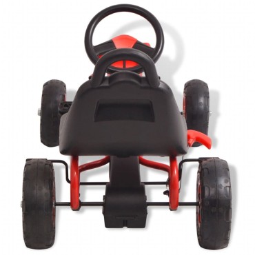 vidaXL Go Kart με Πετάλια και Λάστιχα Πεπιεσμένου Αέρα Κόκκινο