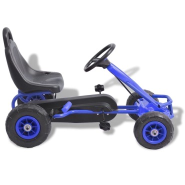 vidaXL Go Kart με Πετάλια και Λάστιχα Πεπιεσμένου Αέρα Μπλε
