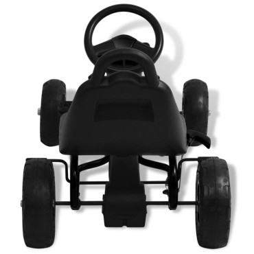 vidaXL Go Kart με Πετάλια και Λάστιχα Πεπιεσμένου Αέρα Μαύρο