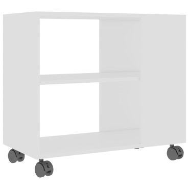 vidaXL Τραπέζι Βοηθητικό Λευκό 70x35x55cm από Επεξεργασμένο Ξύλο 1 τεμ.