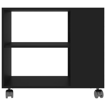 vidaXL Τραπέζι Βοηθητικό Μαύρο 70x35x55cm από Επεξεργασμένο Ξύλο 1 τεμ.