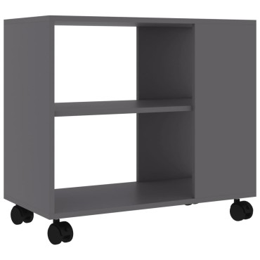 vidaXL Τραπέζι Βοηθητικό Γκρι 70x35x55cm από Επεξεργασμένο Ξύλο 1 τεμ.