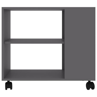 vidaXL Τραπέζι Βοηθητικό Γκρι 70x35x55cm από Επεξεργασμένο Ξύλο 1 τεμ.