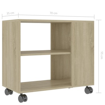 vidaXL Τραπέζι Βοηθητικό Sonoma Δρυς 70x35x55cm Επεξεργασμένο Ξύλο 1 τεμ.