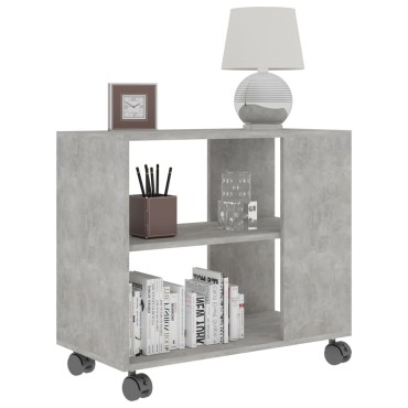 vidaXL Τραπέζι Βοηθητικό Γκρι Σκυροδ. 70x35x55cm Επεξεργασμένο Ξύλο 1 τεμ.