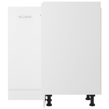 vidaXL Ντουλάπι Δαπέδου Γωνιακό Lyon Λευκό 75,5x75,5x81,5cm 1 τεμ.