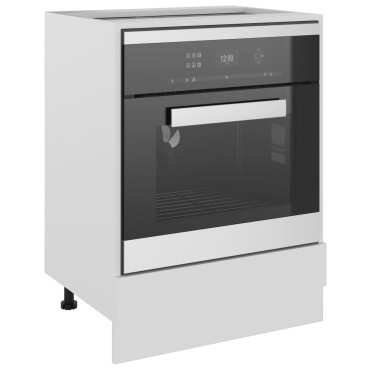 vidaXL Ντουλάπι για Φούρνο Riga Riga Λευκό 60x46x81,5cm Επεξ. Ξύλο 1 τεμ.