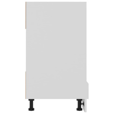 vidaXL Ντουλάπι για Φούρνο Riga Riga Λευκό 60x46x81,5cm Επεξ. Ξύλο 1 τεμ.