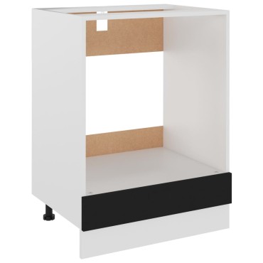 vidaXL Ντουλάπι για Φούρνο Riga Μαύρο 60x46x81,5cm Επεξ. Ξύλο 1 τεμ.