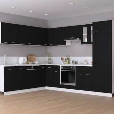 vidaXL Ντουλάπι για Φούρνο Riga Μαύρο 60x46x81,5cm Επεξ. Ξύλο 1 τεμ.