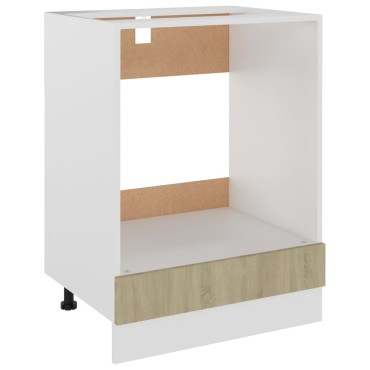 vidaXL Ντουλάπι για Φούρνο Sonoma Δρυς 60x46x81,5cm Μοριοσανίδα 1 τεμ.