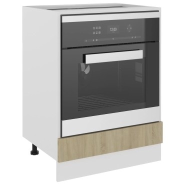 vidaXL Ντουλάπι για Φούρνο Riga Sonoma Δρυς 60x46x81,5cm Επεξ. Ξύλο 1 τεμ.