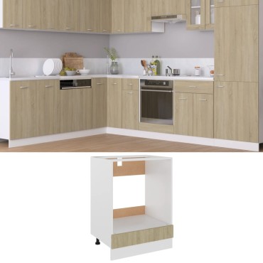 vidaXL Ντουλάπι για Φούρνο Riga Sonoma Δρυς 60x46x81,5cm Επεξ. Ξύλο 1 τεμ.