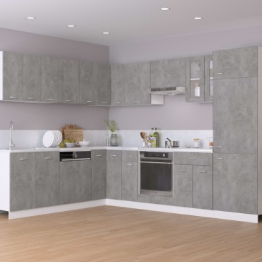 vidaXL Ντουλάπι Φούρνου "Riga" Γκρι Σκυρόδεμα 60x46x81,5cm από Τεχνητό Ξύλο 1 τεμ.