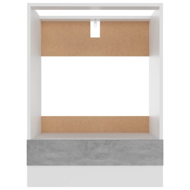 vidaXL Ντουλάπι Φούρνου "Riga" Γκρι Σκυρόδεμα 60x46x81,5cm από Τεχνητό Ξύλο 1 τεμ.