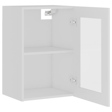 vidaXL Ντουλάπι Κρεμαστό με Τζάμι Lyon Λευκό 40x31x60cm από 1 τεμ.