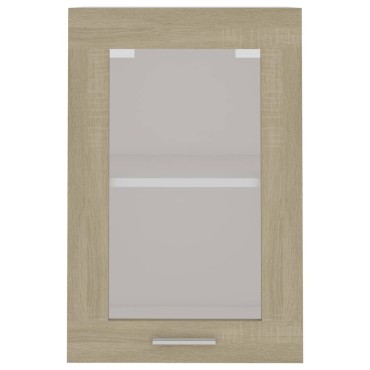 vidaXL Ντουλάπι Κρεμαστό με Τζάμι Lyon Sonoma Δρυς 40x31x60cm 1 τεμ.