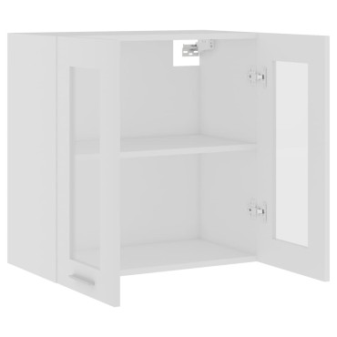 vidaXL Ντουλάπι Κρεμαστό με Τζάμι Lyon Λευκό 60x31x60cm από 1 τεμ.