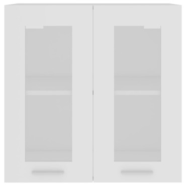 vidaXL Ντουλάπι Κρεμαστό με Τζάμι Lyon Λευκό 60x31x60cm από 1 τεμ.