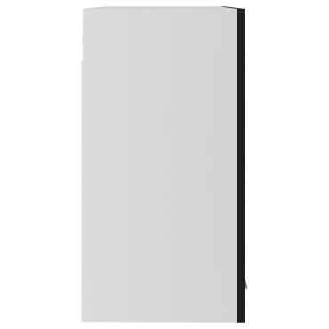 vidaXL Ντουλάπι Κρεμαστό με Τζάμι Lyon Μαύρο 60x31x60cm από 1 τεμ.