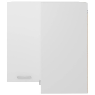 vidaXL Ντουλάπι Γωνία Κρεμαστό Lyon Λευκό 57x57x60cm από Επεξ. Ξύλο 1 τεμ.
