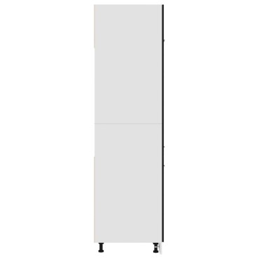 vidaXL Ντουλάπι Ψυγείου Μαύρο 60x57x207cm από Μοριοσανίδα 1 τεμ.