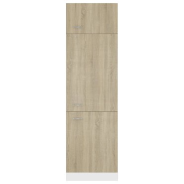 vidaXL Ντουλάπι Ψυγείου Sonoma Δρυς 60x57x207cm Επεξ. Ξύλο 1 τεμ.