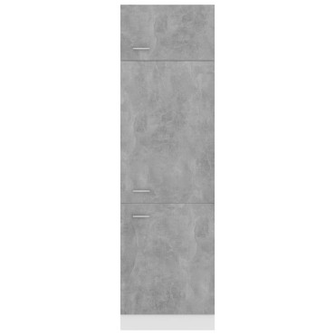 vidaXL Ντουλάπι Ψυγείου Γκρι Σκυροδέματος 60x57x207cm Επεξ. Ξύλο 1 τεμ.