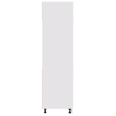 vidaXL Ντουλάπι Ψυγείου Lyon Γυαλιστερό Λευκό 60x57x207cm Επεξ. Ξύλο 1 τεμ.