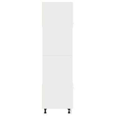 vidaXL Ντουλάπι για Φούρνο Μικροκυμάτων Γυαλιστερό Λευκό 60x57x207cm 1 τεμ.